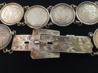 Antique Silver Dollar Belt 5