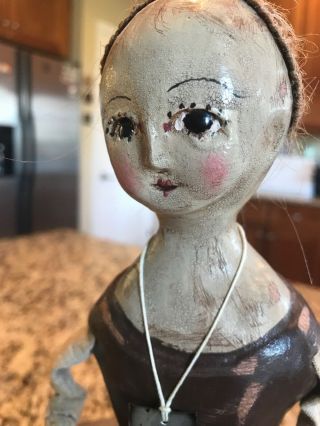 Nicol Sayre Doll on Antique Wooden Hat Mold 10