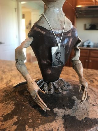 Nicol Sayre Doll on Antique Wooden Hat Mold 3