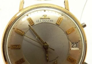 VINTAGE JAEGER LECOULTRE MEMOVOX DATE MENS ALARM WRIST WATCH 7