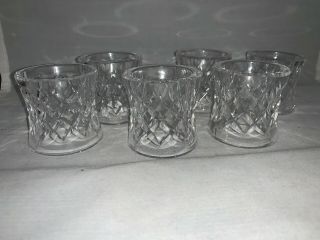 Vintage Waterford Comeragh Crystal,  Set Of 6 Round Napkin Rings,  Marked,  Cut