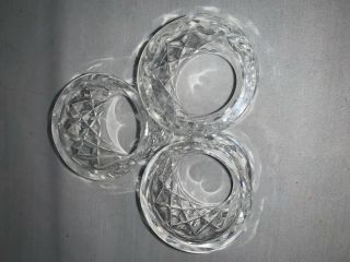 Vintage Waterford COMERAGH Crystal,  Set of 6 Round Napkin Rings,  Marked,  Cut 8