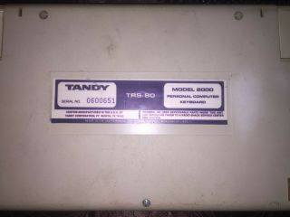 Vintage Tandy TRS - 80 Model 2000 Personal Computer 6