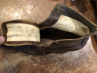 Men ' s Vintage Antique 1910s Edwardian Captoe Lace - Up Boots Shoes WWI Size 8 8
