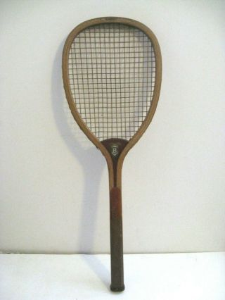 Vintage Bancroft Tennis Racquet " Special " Marked Harvard Late 1800 
