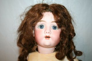 Vintage Heinrich Handwerck 28 " Bisque Doll With Wig 109 - 15 Dep Germany