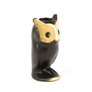 Walter Bosse Owl Figurine Candle Holder Vtg Mid Century Austria Brass Bird 1950s 4