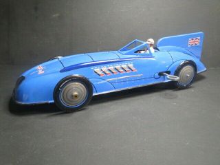 Bluebird Land Speed Tin Toy Windup Race Car