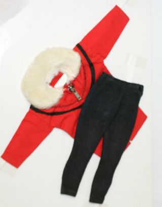 Bild Lilli Vintage Fashion 1954 - 58 Red Jacket Fur & Black Pants For 12 In.  Doll