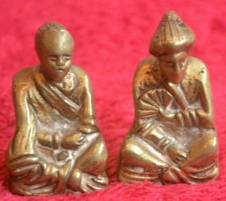 Antique Chinese Japanese Tibet Oriental Brass Figures Male Female Erotic