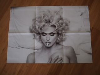 Madonna Poster In Bed Cigarette Scarce Vintage 32.  5 " X23 " Steven Meisel 1993 Nude