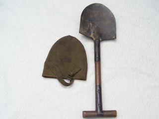 Ww 2 U.  S.  T - Handle Shovel With Cover 1943 B.  B.  S.  Co.