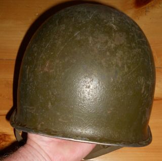 U.  S.  M1 FRONT SEAM HELMET,  USMC REISSUED WW2 THROUGH VIETNAM 3