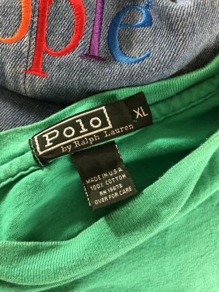 RARE OG POLO 1992 RALPH LAUREN VINTAGE SHIRT Rap TEE L stadium snow beach sport 3