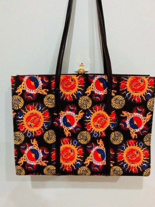 Rare Vintage 90s Vivienne Westwood Galaxy Print Bag With Orb