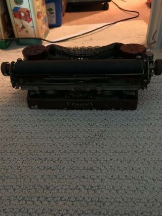 Vintage Smith Corona Model 4 Portable Typewriter Burgundy Made in USA RARE COLOR 7