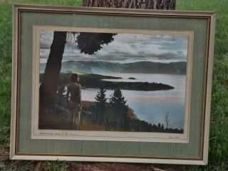 Rare Ross Hall Vintage Hand Colored The Salish Whisper Photo Signed