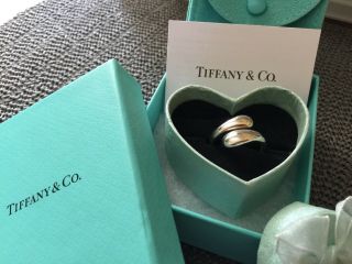 Unworn Vintage Tiffany Elsa Peretti® Adjustable Silver Teardrop Ring Immaculate