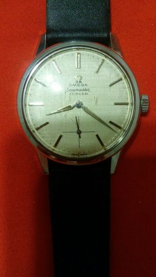 1960 ' s Omega Seamaster Turler Small Second Winding Vintage Watch 3
