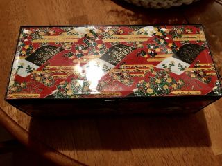 Chinese Lacquer Box Velvet Linning