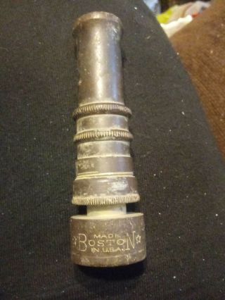 Vintage Antique Boston Solid Brass Garden Water Hose Sprayer Nozzle Usa