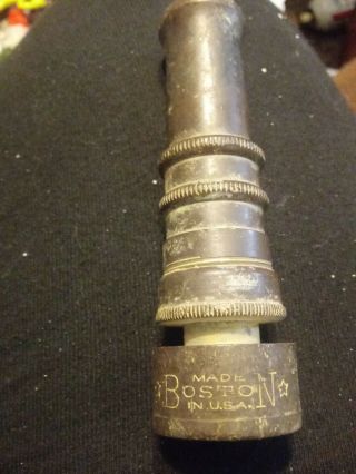 Vintage Antique Boston Solid Brass Garden Water Hose Sprayer Nozzle USA 2