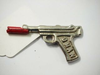 Miniature Crackerjacks G - Man Toy Prize Metal Childs Collectible Toy Pistol