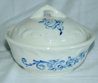 Antique Transferware Covered Soap Dish From Chamber Pot Set Edwardian Bowl