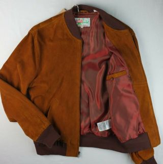 LVC LEVI ' S VINTAGE CLOTHING,  1960 ' s Suede Bomber Jacket,  Size M,  Made in Italy 5