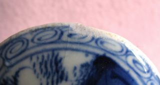 Vintage Antique Chinese Export 19th century Blue White Teapot 2