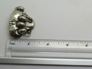 Vintage GEORG JENSEN DENMARK Sterling Silver.  925 Blooming Flower Brooch Pin 8