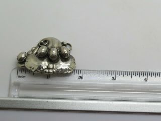 Vintage GEORG JENSEN DENMARK Sterling Silver.  925 Blooming Flower Brooch Pin 9