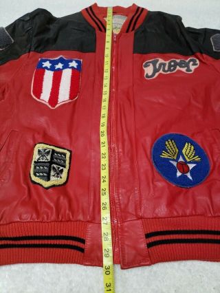 World Of Troop Leather Jacket VTG Rare Hip Hop 80s XL 10