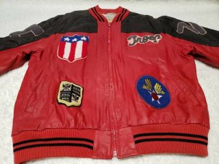 World Of Troop Leather Jacket VTG Rare Hip Hop 80s XL 2