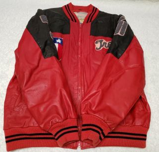 World Of Troop Leather Jacket VTG Rare Hip Hop 80s XL 6
