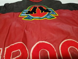 World Of Troop Leather Jacket VTG Rare Hip Hop 80s XL 8