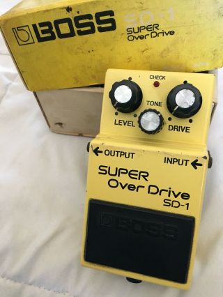 Vintage 1981 Japan Boss Sd - 1 Overdrive Guitar Effect Pedal Serial: 136500