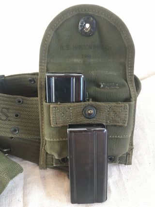 2 M - 1 Carbine 15 Round Magazines In Pouch With Belt And Wound Dressing