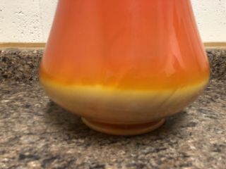 Vintage LE Smith Extra Large Orange Mid Century Modern Swung Floor Vase 43 