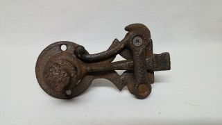 Antique Cast Iron Door Knob W Thumb Latch Early 1800s Hardware Transitional Lock