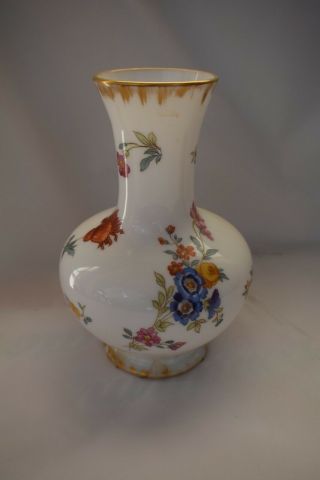 Baccarat French Opaline Glass Bulbous Vase 7 " Tall 19th Century Hand Painted