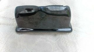 Vintage reclaimed ceramic soap dish black antique retro hipster 5