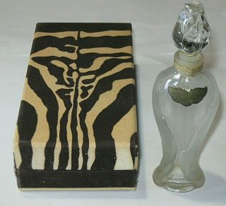 Vintage Guerlain Perfume Bottle Vol De Nuit Rosebud/amphora 1/2 Oz & Box - Empty