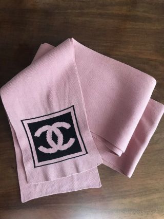 100 Authentic Chanel Vintage Extremely Rare Muffler Scarf Sport Line Cc Logo