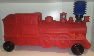 Rare Marx Toys Whistling Ride - It Loco Red Plastic Ride On Locomotive Train Wow
