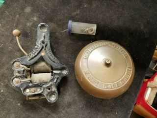 Vintage 1869 Corbins Bell Britain Turnbull W Clapper & Transformer Door Bell