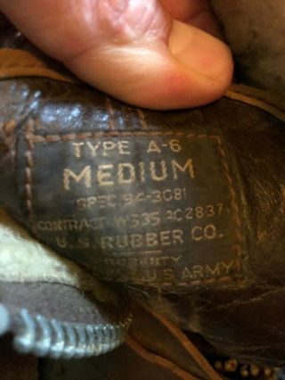WWII AAF A - 6 A6 flight boots Army Air Forces 4