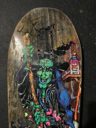 Vintage SIMS Kevin Staab Witch skateboard Deck Rare 6