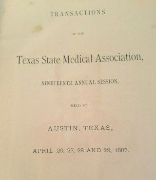 Book Indian Depredations in Texas Antique1889 Civil War Hero Owned Medical Assoc 11