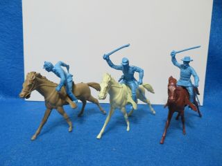 Marx Vintage Matched Civil War Union Cavalry - 3 Different Plus Horses